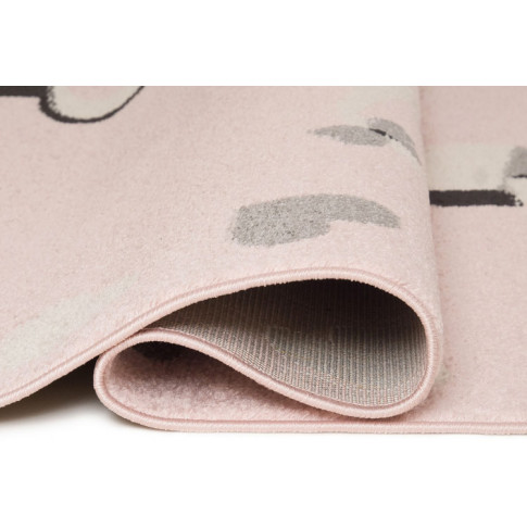 różowy prostokątny dywan z króliczkiem animas 7x