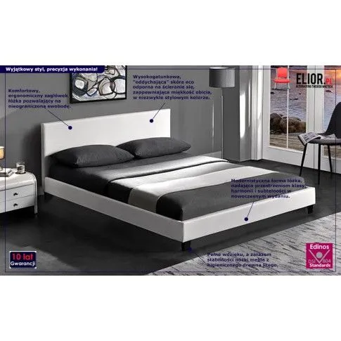 Fotografia Łóżko Fifrox 160x200 - białe z kategorii Łóżka i materace