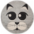 szary okrągły dywan kotek dla dzieci animac