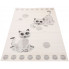 Biały dywan dziecięcy z 2 kotkami - Animas 3X