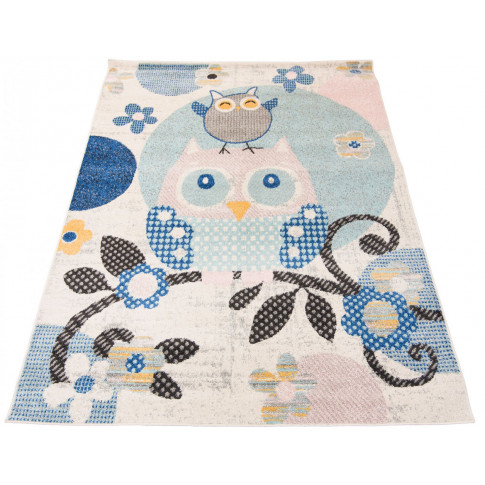 niebieski dziecięcy dywan z sową animas 6x