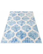 Niebieski prostokątny dywan w marokański wzór - Truto 5X w sklepie Edinos.pl