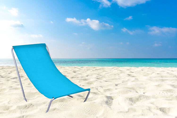 Niebieski leżak plażowy Nimo