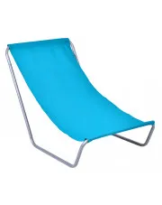 Niebieski składany leżak plażowy, turystyczny - Vobi w sklepie Edinos.pl