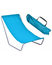 Aluminiowy składany leżak plażowy, turystyczny Nimo - niebieski w sklepie Edinos.pl