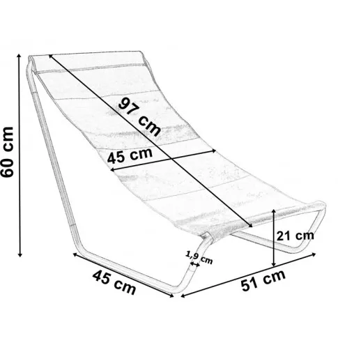 Wymiary leżaka turystycznego Nimo