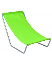 Zielony materiałowy składany leżak plażowy - Vobi w sklepie Edinos.pl