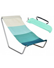 Składany leżak plażowy w niebieskie pasy - Nimo