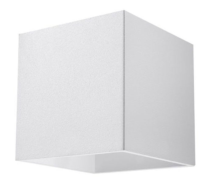Biały minimalistyczny kinkiet kostka A119-Raxo