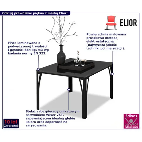 Nowoczesny stolik Horix 4X czarny