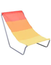 Składany leżak turystyczny w pomarańczowe pasy - Vobi w sklepie Edinos.pl