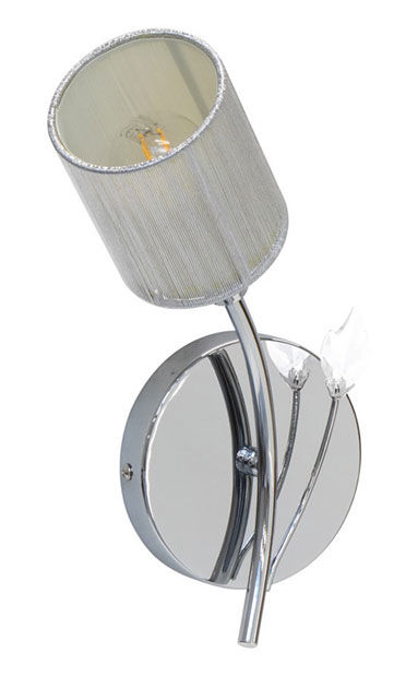 Srebrny kinkiet z abażurem w stylu klasycznym A120-Zevo