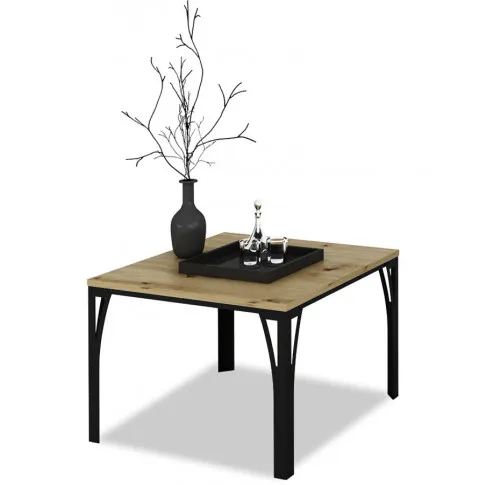 Loftowy stolik kawowy Horix 4X czarny dąb artisan