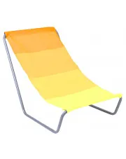 Składany leżak plażowy w żółte paski - Vobi w sklepie Edinos.pl