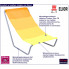Żółty plażowy leżak składany Nimo