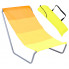 Składany leżak plażowy w żółte paski - Nimo