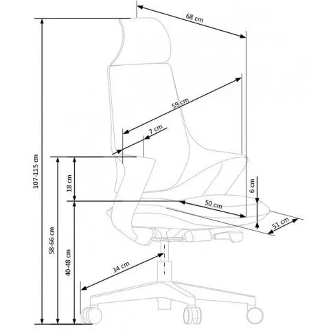 Zdjęcie czarny fotel obrotowy do komputera Amars | Edinos.pl