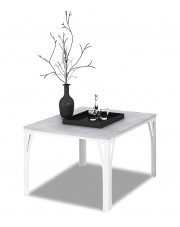 Nowoczesny stolik kawowy biały + beton - Horix 5X w sklepie Edinos.pl