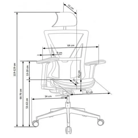 Zdjęcie wentylowany czarny fotel obrotowy do komputera Benoti | Edinos.pl