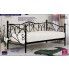 Fotografia Pojedyncze metalowe łóżko jednoosobowe Dolie 90x200 - czarne z kategorii Łóżka metalowe