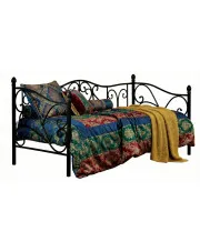 Pojedyncze młodzieżowe łóżko metalowe - Ember 90x200 w sklepie Edinos.pl