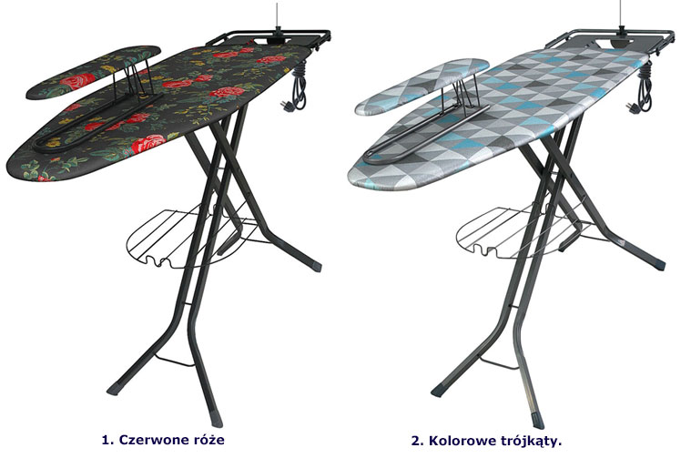 Składana deska do prasowania z rękawnikiem i półką Rosso