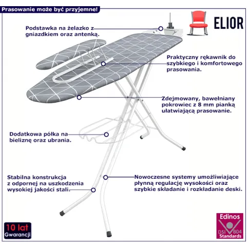 Deska do prasowania z półką na bieliznę Proxima 