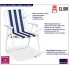 Skladane krzeslo turystyczne Falkos w granatowepasy