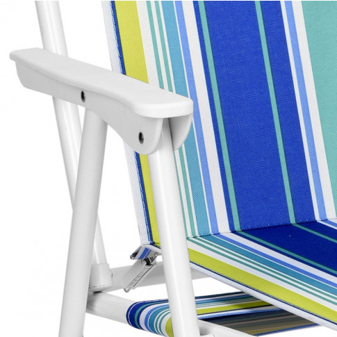Składane niebieskie krzesło plażowe Falkos