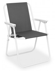 Szare składane krzesło plażowe - Falkos w sklepie Edinos.pl