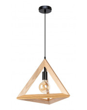 Loftowa lampa wisząca z drewna dębowego - A133-Krigo w sklepie Edinos.pl