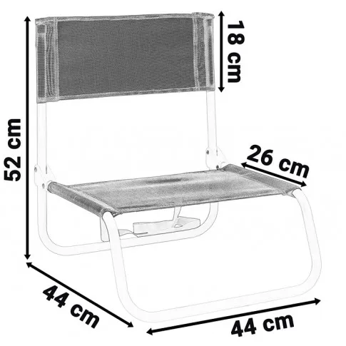 Wymiary krzesła składanego Erlixo