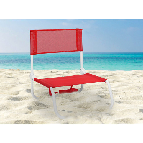 Czerwone krzesło plażowe Erlixo
