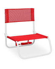 Czerwone składane krzesło plażowe - Erlixo