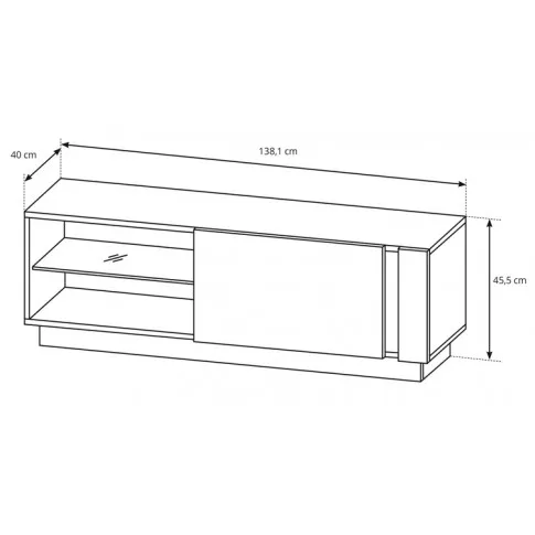 Wymiary szafki rtv 138cm Medina 9X