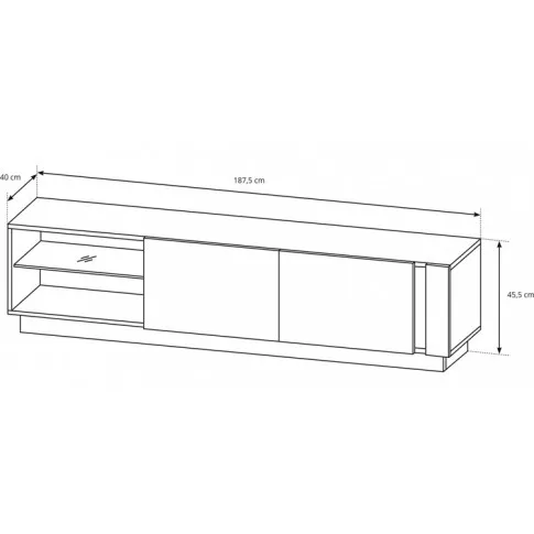 Wymiary szafki rtv 187cm Medina 10X