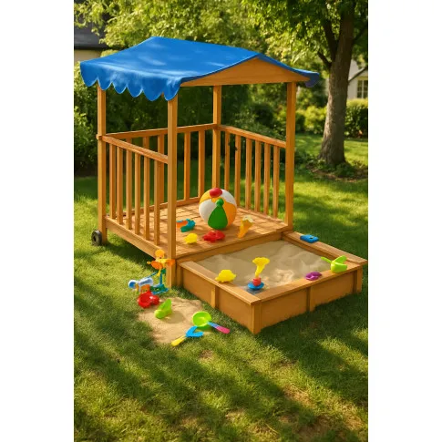 Piaskownica z daszkiem werandą Edelis