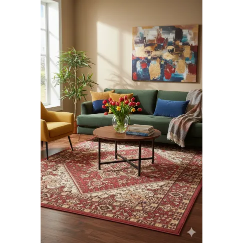 Brązowy dywan rustykalny   Fego