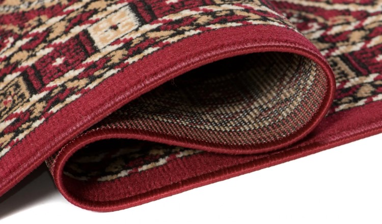 Bordowy dywan Relva - we wzory