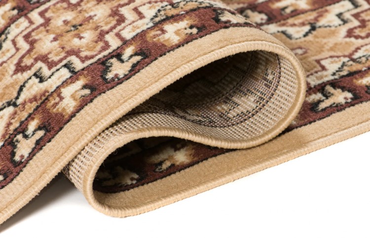 Beżowy dywan Boliwio - wzorzysty