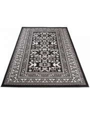 Czarny prostokątny dywan w stylu retro - Lano 5X w sklepie Edinos.pl
