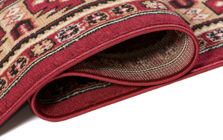 Czerwony prostokątny dywan do salonu wzór Lano 5X