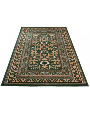 Zielony prostokątny dywan w rustykalnym stylu - Lano 5X w sklepie Edinos.pl