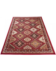 Czerwony prostokątny dywan w rustykalnym stylu - Lano 6X w sklepie Edinos.pl