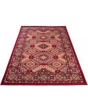Czerwony prostokątny dywan w rustykalnym stylu - Lano 4X w sklepie Edinos.pl