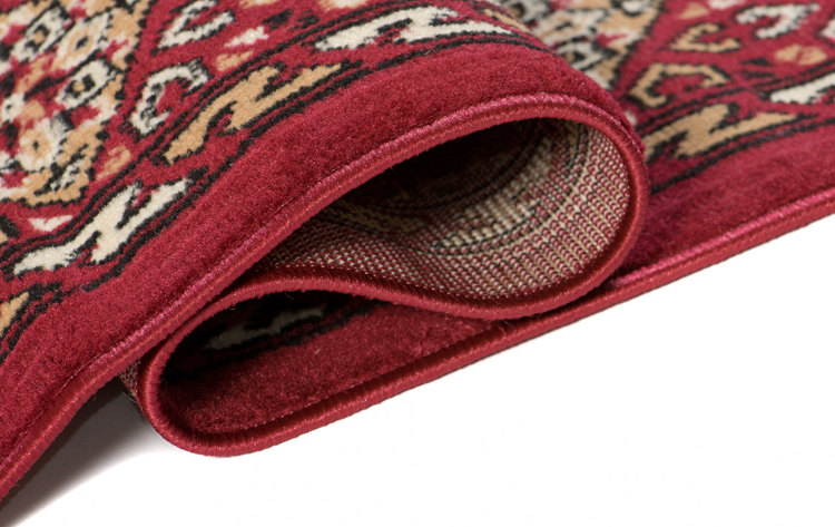 Czerwony prostokątny dywan do pokoju wzór Lano 4X