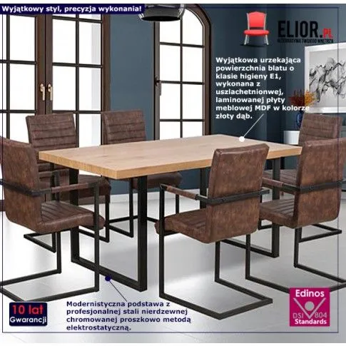 Fotografia Stół Fibre - złoty dąb z kategorii Stoły