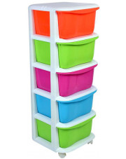 Kolorowa szafka z szufladami na zabawki - Pinki 3X w sklepie Edinos.pl