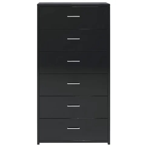 czarna nowoczesna komoda do salonu połysk iwerna