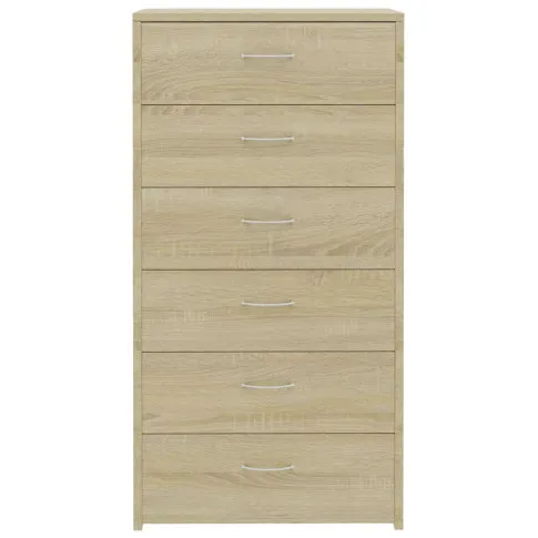 komoda z 6 szufladami do salonu i przedpokoju sonoma iwerna